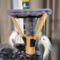 Sisal en bois en peluche grande tour à gratter luxe multicouche chat escalade cadre arbre à chat