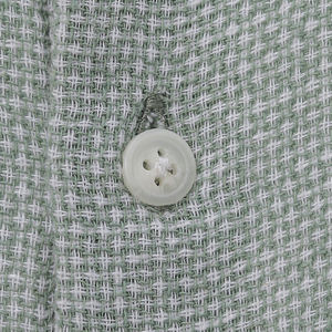 เสื้อเชิ้ตแขนยาวลำลองสีเขียวมอสสำหรับผู้ชายระดับไฮคลาสผ้าลินินผสมผ้าฝ้ายจำนวนมาก - Product Image 6