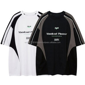 Maillot de sport rétro personnalisé avec logo, manches courtes, respirant, anti-UV, séchage rapide, streetwear tendance, coupe ample pour couple - Product Image 2