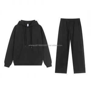 Conjunto de Sudadera con Capucha y Pantalones Deportivos de Algodón 100% de Alta Calidad para Hombre, Ropa Deportiva, Sudadera con Cierre de Cremallera de un Cuarto para Hombre - Product Image 2