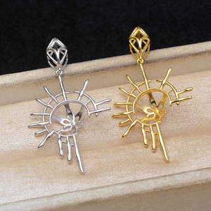 จี้เงินแท้ Apollo S925 แบบเปล่า สำหรับใส่จี้ขนาด 11-12 มม. ลายใยแมงมุม อุปกรณ์ DIY สำหรับทำเครื่องประดับ-JG6101 - Product Image 2