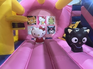 <span class=keywords><strong>Castillo</strong></span> hinchable inflable de 4,5x5 metros, nuevo diseño 2025, casa de salto para niños con tobogán a la venta, casa de rebote de gatito con temas para niñas - Product Image 4