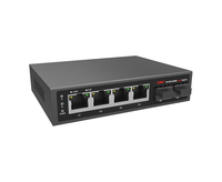 Switch POE Gigabit 4CH Unmanaged OEM dengan 2 SFP untuk Sistem Set Kamera CCTV