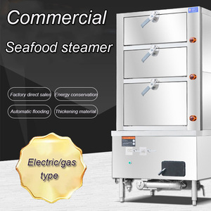 Nhà Máy Cung Cấp Thương Mại Điện Gas Gạo <span class=keywords><strong>3</strong></span> Lớp Hải Sản Hấp Máy Gạo Noodle Bánh Bao Thực Phẩm Hấp Tủ - Product Image 5