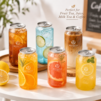 Bouteille transparente en PET de 330 ml et 500 ml pour boissons gazeuses, personnalisable avec logo, avec couvercle facile à ouvrir