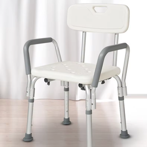 Products Tool-free Assembly Aluminium Bathroom Bath <b>Shower</b> Chair for Elderly - Product Image 2