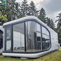 Conteneur capsule à cadre en acier contemporain Maisons pour villas Appartements Hôtels Centres de villégiature Bureaux Panneau sandwich Chambres à coucher Cuisines