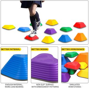 Tremplins en forme de coeur pour enfants Ensemble de tremplins d'équilibre Blocs d'équilibre pour tout-petits Jouets Équipement de fitness intérieur et extérieur - Product Image 4