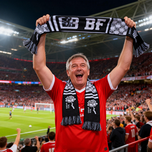 Bufanda de abanico reversible de alta calidad, ecológica, impermeable, extra suave, con logotipos llamativos, ideal para regalos en ferias comerciales, te mantiene abrigado durante toda la temporada. - Product Image 3