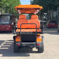 Voiturette de golf électrique 8 places à empattement long, toit étendu, batterie au lithium, moteur AC 3-5KW pour parcours de golf et groupes