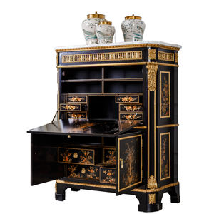 Mobile in Legno per Soggiorno di Design Esclusivo, Fornitore Cinese, Design Originale, Verniciato Nero, Stile Antico, 16 Pezzi - Product Image 3