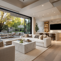 Ensemble de salon moderne de luxe personnalisé, de haute qualité, en bois massif, écologique, fait main, durable, modulaire et confortable pour appartement