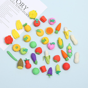 Gommes à effacer en forme de légumes et de fruits en 3D détachables, vente en gros, gommes à effacer créatives et mignonnes en forme d'œuf - Product Image 3