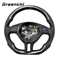 Pour BMW E46 E39 E53 M3 E90 E92 E93 325 318 X5 volant en Fiber de carbone modifié personnalisé et volant en cuir personnalisé