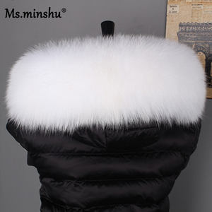 MWFur, cuello de piel de zorro de gran tamaño, adorno para capucha, adorno de pelo de zorro hecho a medida para chaqueta, Cuello de piel de moda - Product Image 2