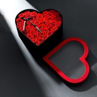 Custom Hart Bloembak Met Gouden Logo Moeder Dag 3 Stuks Per Set Zwart Roze Bloembak Voor Valentijnsdag Cadeau In De Uitverkoop