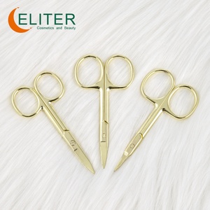 Eliter Venta caliente al por mayor de oro de acero inoxidable cutícula en blanco tijeras para cutículas Rusia tijeras para cutículas Tijeras para uñas - Product Image 5