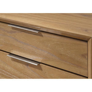 Comodino Contemporaneo a 2 Cassetti con Finitura in Legno Naturale - Product Image 3