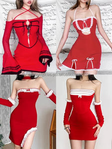 A basso prezzo all'ingrosso abito di natale coniglietto di Lingerie erotica oro velluto seduzione passioni uniforme erotico canotta gonna - Product Image 4