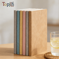 Topjlh Vente en gros de cahiers A5 vierges en PU pour sublimation, couverture souple, logo personnalisé, OEM, agenda imprimable pour le bureau, l'école, les cadeaux