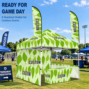 Premium 3x3m Branded Vendor Tent <b>Heavy</b> <b>Duty</b> Hexagonal Aluminum Frame Waterproof 600D Oxford Instant Pop Up Canopy Tent - Product Image 3