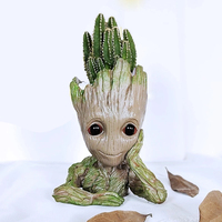 Custom Pot Bunga Wajah Bayi Kepala Pot Penanam Sukulen Modern Resin Dekoratif untuk Penanam Kaktus Dalam atau Luar Ruangan