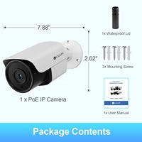 Caméra IP PoE 4COVR 6MP avec capteur Sony, vision nocturne, étanche, détection d'intrusion IA et reconnaissance faciale, microphone intégré pour sécurité extérieure