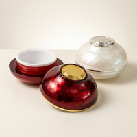 Pot de crème pour les yeux givré de luxe au design élégant, série de pots en acrylique à paroi épaisse, 5g 10g 15g 20g 25g 30g