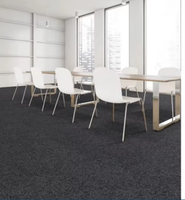 Modulare Teppichfliesen 50x50 cm PVC-Bodenmatte Gewebtes Nylon Verstärkt Rutschfest Kommerzieller Büro-Bodenbelag