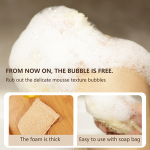 Natural Loofah Soap Bag <b>Body</b> <b>Scrub</b> Sponge Soft Fibrous Bath Cleaning Pad Exfoliating Skin Care for Shower - Product Image 2