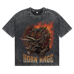 Camisetas Transpirables de Alta Calidad para Hombre, 100% Algodón, Estampado de Dinosaurio Personalizado, Cuello Redondo, Manga Corta, Estilo Casual - Product Image 1