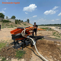 Mini-usine de lavage d'or avec séparateur à sec à plusieurs étages et méthodes d'extraction d'or alluvionnaire pour l'exploitation minière en rivière