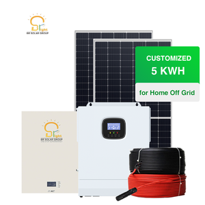 BR SOLAR 5KW netz unabhängiges Solarenergie speichers ystem mit MPPT-Controller und poly kristallinen Silizium platten für die Sicherung zu Hause - Product Image 2