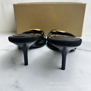 Nouvelles sandales noires à talons fins pour femmes, style africain, pour l'extérieur et les tongs, collection <span class=keywords><strong>Z</strong></span> Europe 2025 - Product Image 4