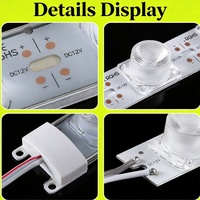 Module LED double face 12V avec lentille en aluminium, étanche à la poussière et à l'eau IP67, faible atténuation de la lumière, certifié CE RoHS
