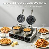 Machine à gaufres en forme de cœur, équipement de cuisson professionnel pour les snacks, idéale pour les cafés, les stations de desserts et les magasins de proximité