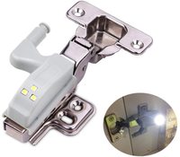 Lumière Led sous forme de charnière d'armoire, capteur rouge, éclairage de garde-robe, ampoule de porte d'armoire, lumière de cuisine