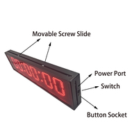 Temporizador Infrarrojo para Correr, Caminar y Entrenamiento de Interváles, 3 Minutos, 10 Minutos, Contador de 4 Dígitos con Pantalla LED de un Solo Lado y Fuente de Alimentación Enchufable