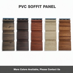 Panneau de soffite en <span class=keywords><strong>PVC</strong></span> à triple rainure en V avec bride de fixation à 5 fentes pour clous, grain de bois ventilé, pour plafond et toit - Product Image 6