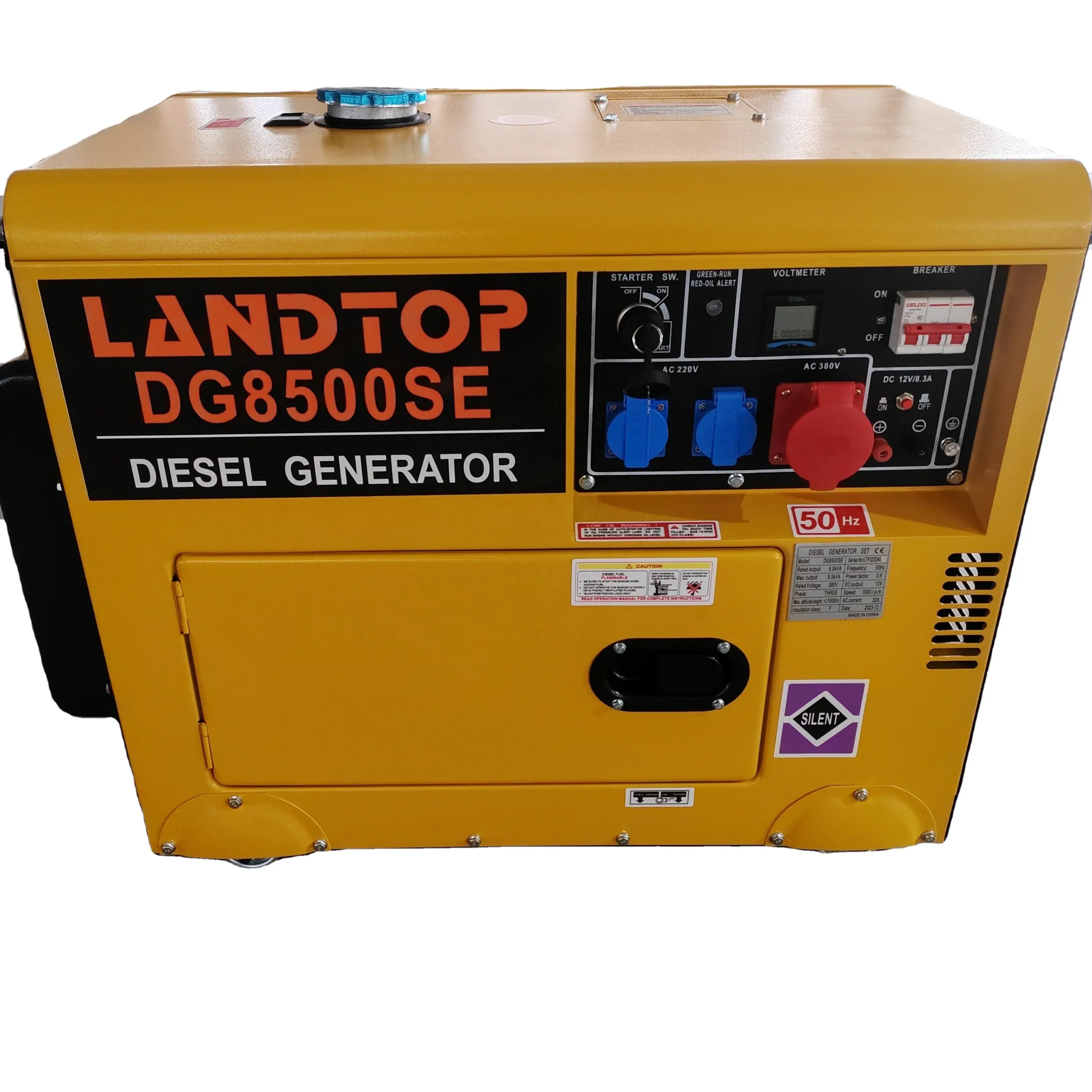 Generatore portatile LANDTOP 3kW 5kW 6kW 7kw 8kw 9kw 10kw 12kw generatore Diesel silenzioso di potenza 15kw
