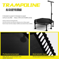 Fitness-Trampolin Großhandel Faltbares Mini-Trampolin Lieferant Indoor-Workout-Übungstrampolin mit Verstellbarem Griff