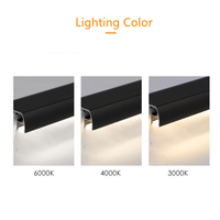 Profil LED en aluminium en forme de F 65MM pour l'éclairage des escaliers Profils d'escalier de bonne qualité en aluminium anodisé noir