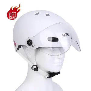 Personalizzazione MONU il casco personalizzato ODM OEM ha visiera mobile e Pad superiore con sicuro e antivento per casco bici elettrica per adulti