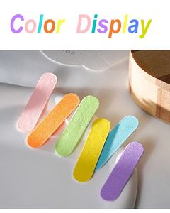 100 pièces de limes à ongles jetables en bois, bandes de ponçage double face pour le polissage et le ponçage, outils de <span class=keywords><strong>manucure</strong></span> en gros - Product Image 3