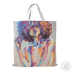 Borsa della spesa in cotone con fondo rinforzato, merchandising sostenibile - Product Image 1
