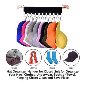 Hat Organizer <strong>Hanger</strong> with 10 <strong>Clips</strong>, Baseball Cap Organizer for Closet Storage - Product Image 6