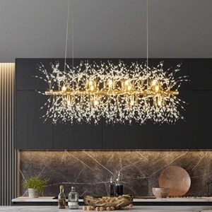 Lustre de salon en cristal de luxe léger Dandelion, design moderne et tendance, idéal pour chambre, salle à manger, style artistique nordique - Product Image 5