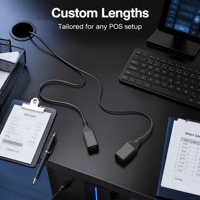 Kabel Transfer Data dan Pengisian Daya Mesin POS Printer USB 24V Female ke Female