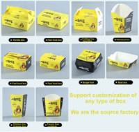 Out Sandwich Bento Box Rechthoek Kraftpapier Dessert Sandwichdozen Verpakking Met Doorzichtig Deksel