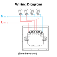 RKHK Tuya Zigbee Interrupteur intelligent WiFi 1/2/3 voies, compatible Alexa